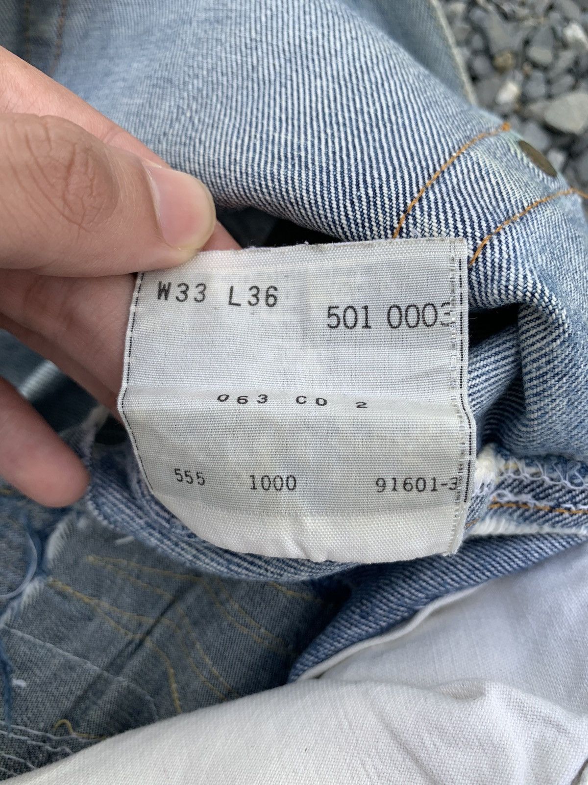 Kapital VINTAGE LEVIS 501XX BIG E SELVEDGE DAMAGE DISTRESSED DENIM Size US 30 / EU 46 - 18 Thumbnail