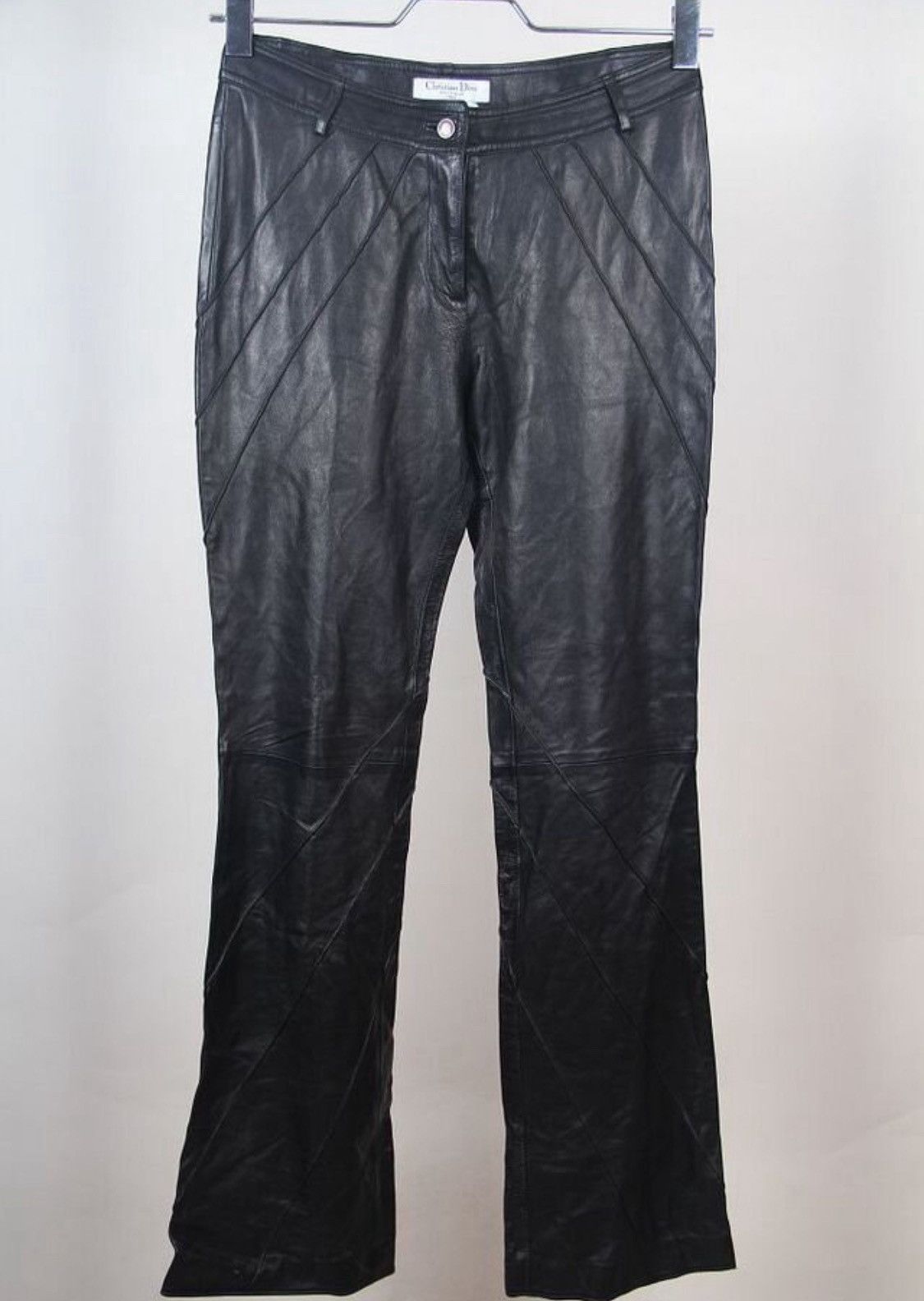 Dior Christian Dior Galliano 2002 Leather Biker Pants Rockstar Size 27" / US 4 / IT 40 - 1 Thumbnail