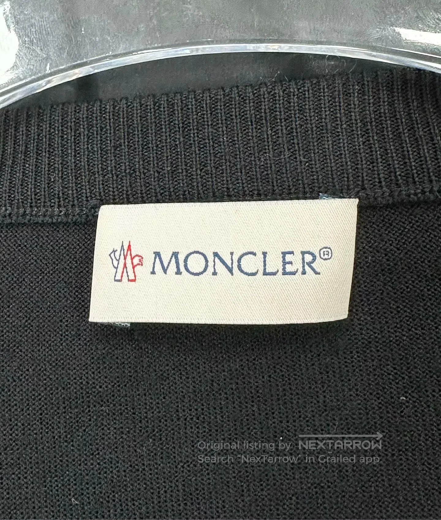 Moncler Moncler Black Sleeve Badge Logo Knit Cardigan with Zipper| Size US M / EU 48-50 / 2 - 3 Thumbnail