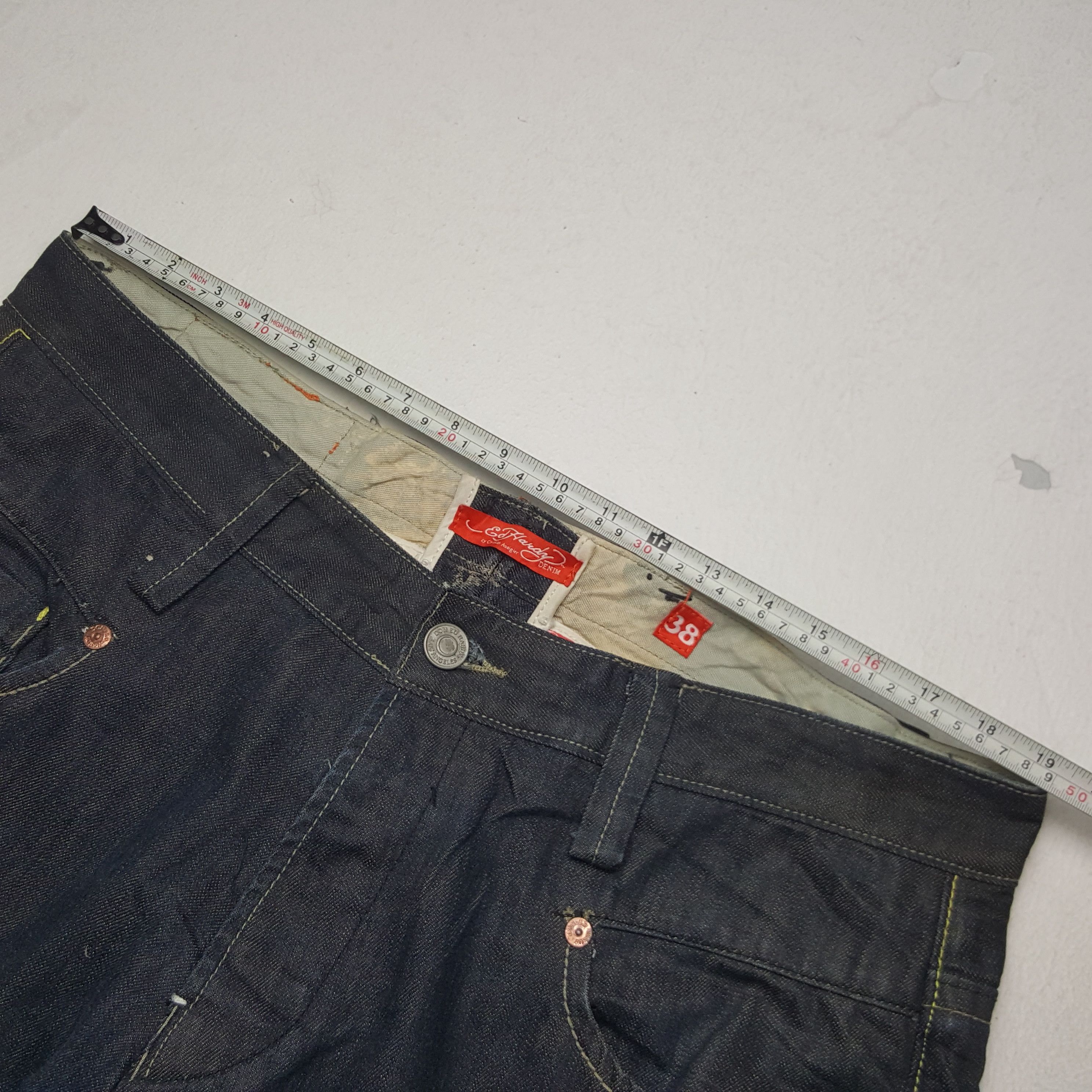 Ed Hardy × Vintage Vintage Ed Hardy Snake Design Denim Jeans Size US 38 / EU 54 - 7 Thumbnail