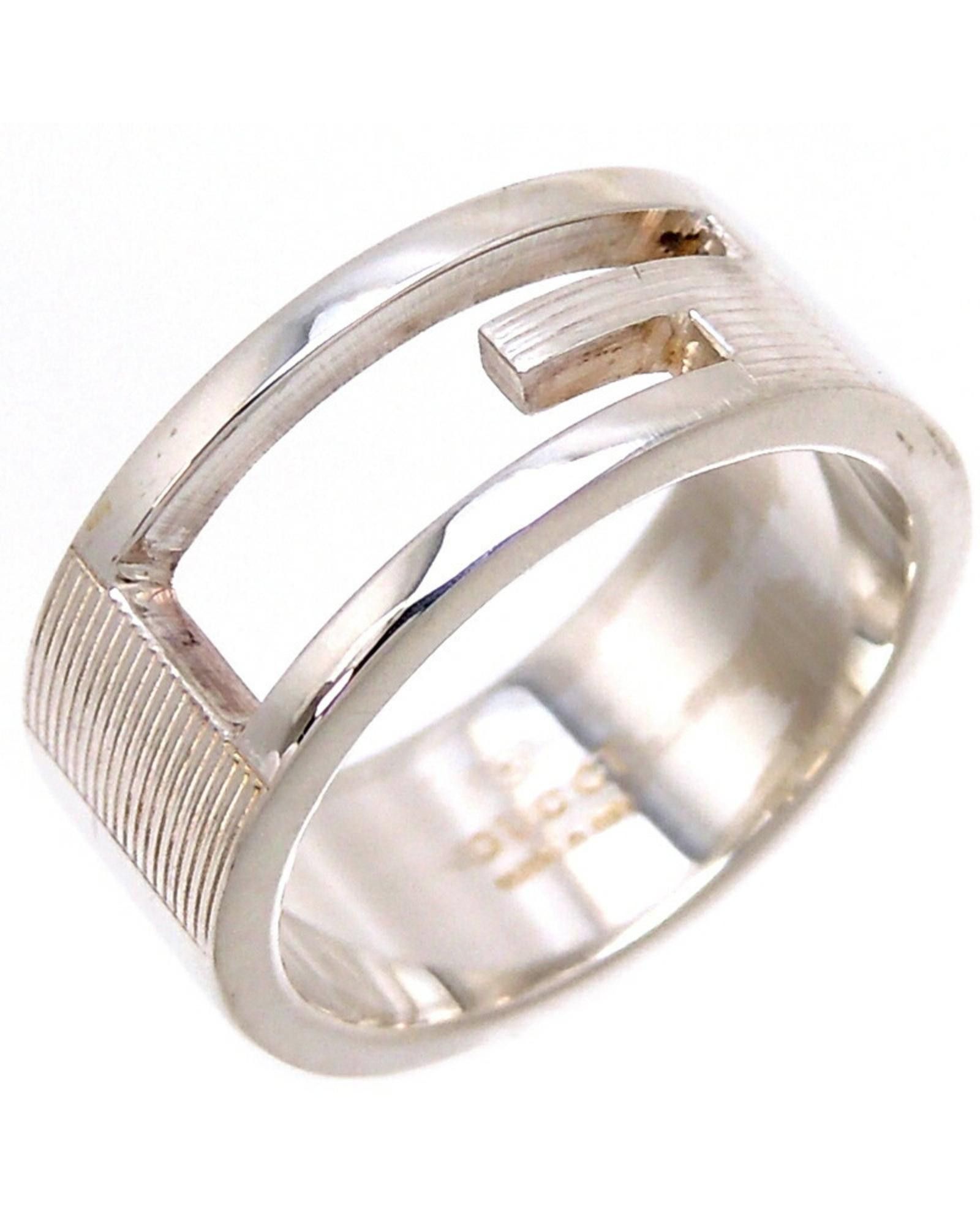 image of Stunning Silver Gucci Ring For Parties And Outings, Women's