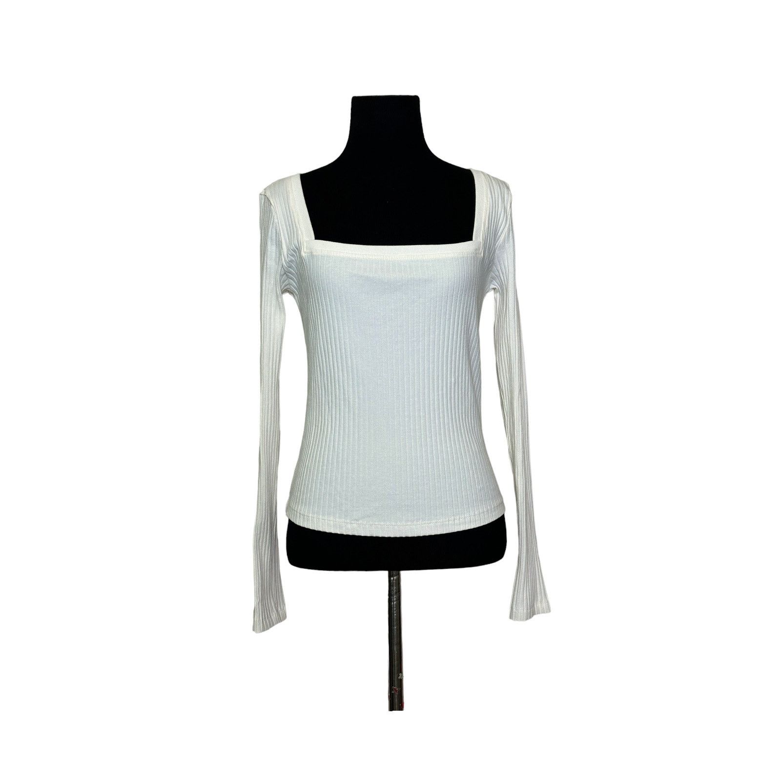 Zara ZARA creamy white long sleeves square neck sweater size M Size M / US 6-8 / IT 42-44 - 11 Thumbnail