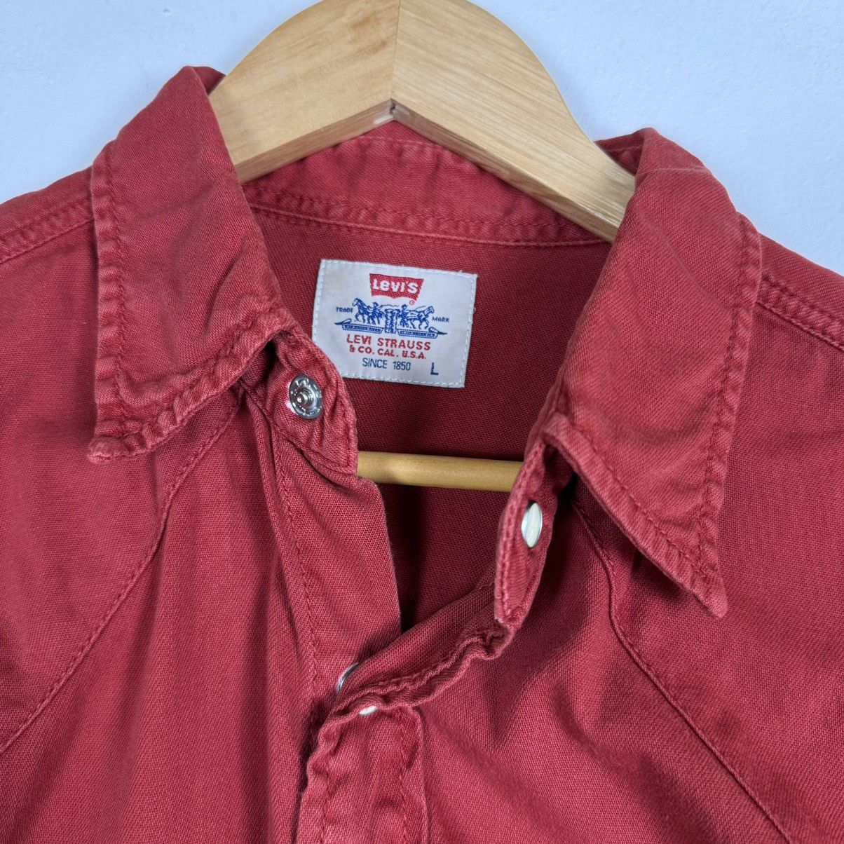 Levi's Levi’s Red Tab Pearl Snap Button Western Shirt Size US L / EU 52-54 / 3 - 6 Thumbnail