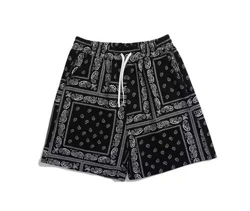 Jean 21SS Indigo Union Japan Black Bandana Paisley Shorts Size US 31 - 1 Thumbnail