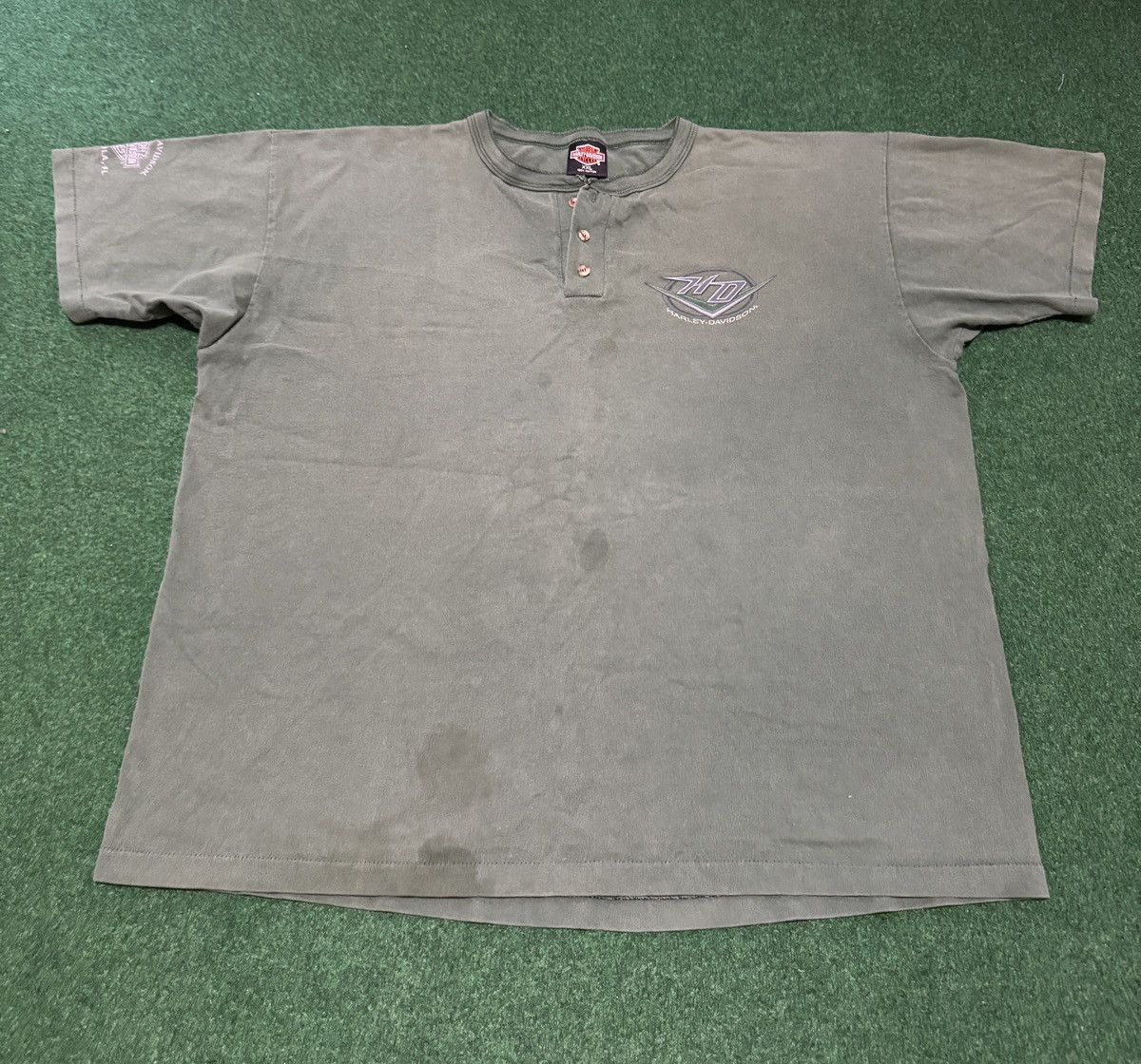 Harley Davidson Harley Davidson 90s Henley Vintage XXL Boxy 27x28 T Shirt Size US XXL / EU 58 / 5 - 1 Thumbnail