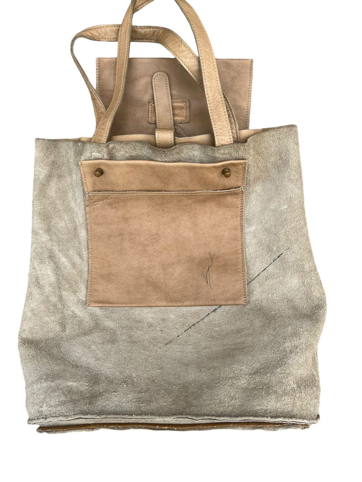 Leather Vintage Orobianco Italy Patina Leather Tote Bag Size ONE SIZE - 20 Thumbnail