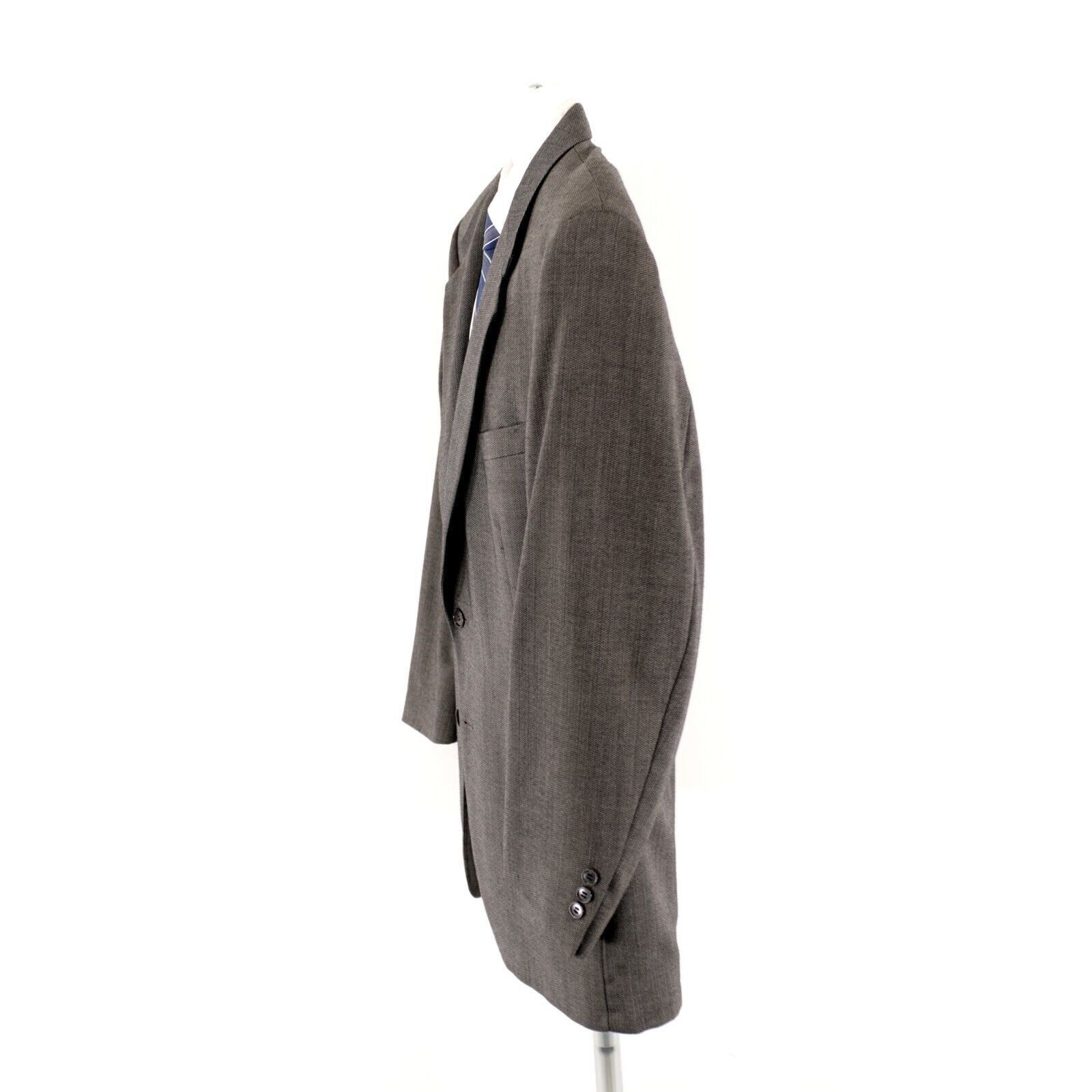 Pierre Cardin Pierre Cardin Textured Tweed Wool Gray Check 2 Button Blazer Size 44L - 6 Thumbnail