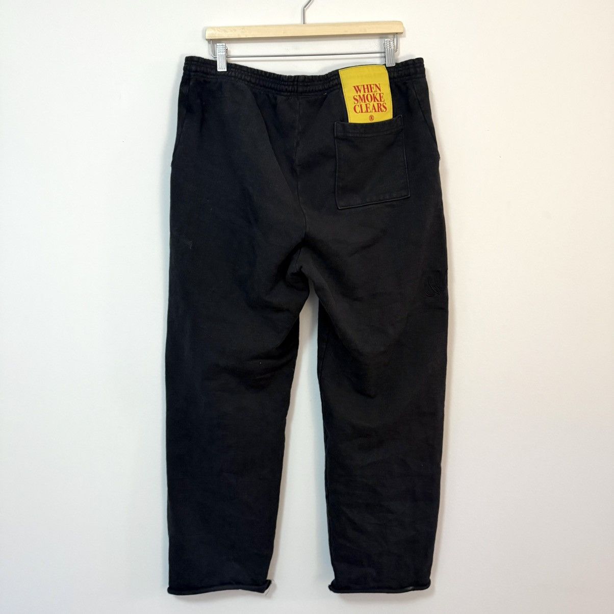 Whensmokeclears When Smoke Clears Waxed French Terry Sweatpants $250 MSRP Size US 40 / EU 56 - 3 Thumbnail