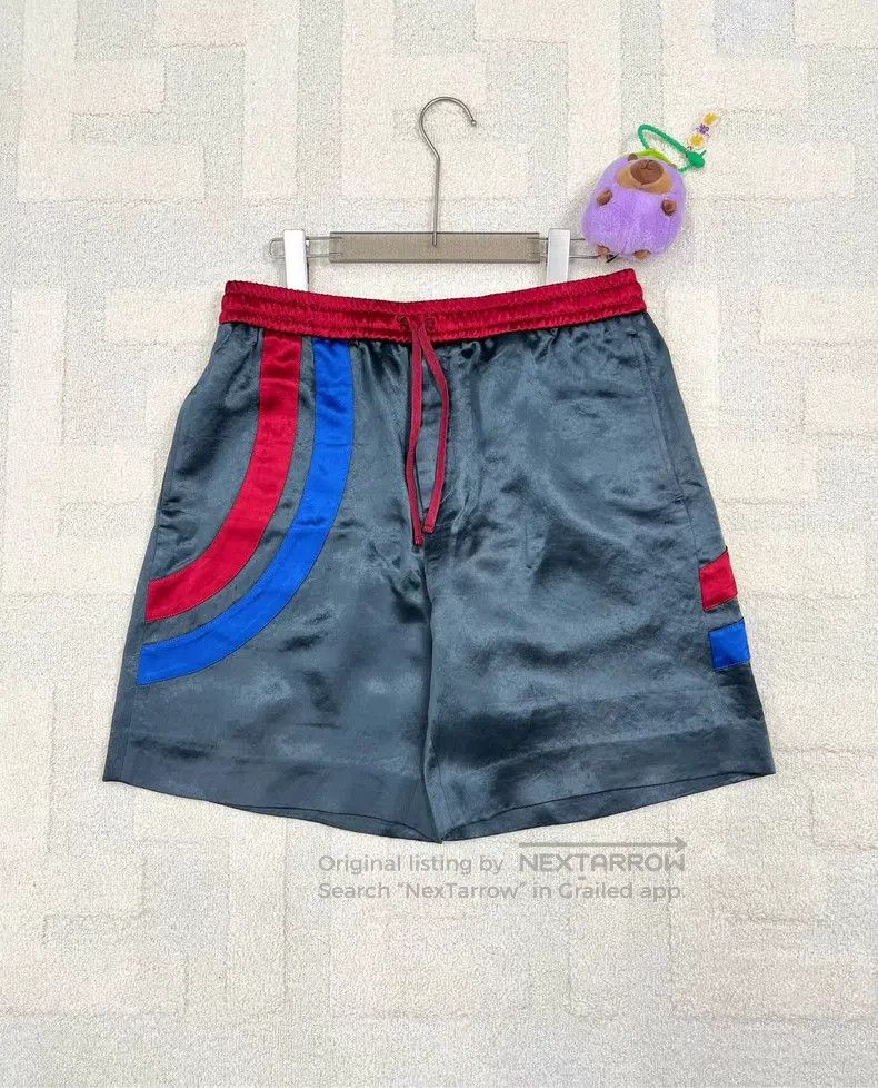 Gucci Gucci Dark gray vinegar fibre drawstring casual shorts Size US 32 / EU 48 - 1 Thumbnail