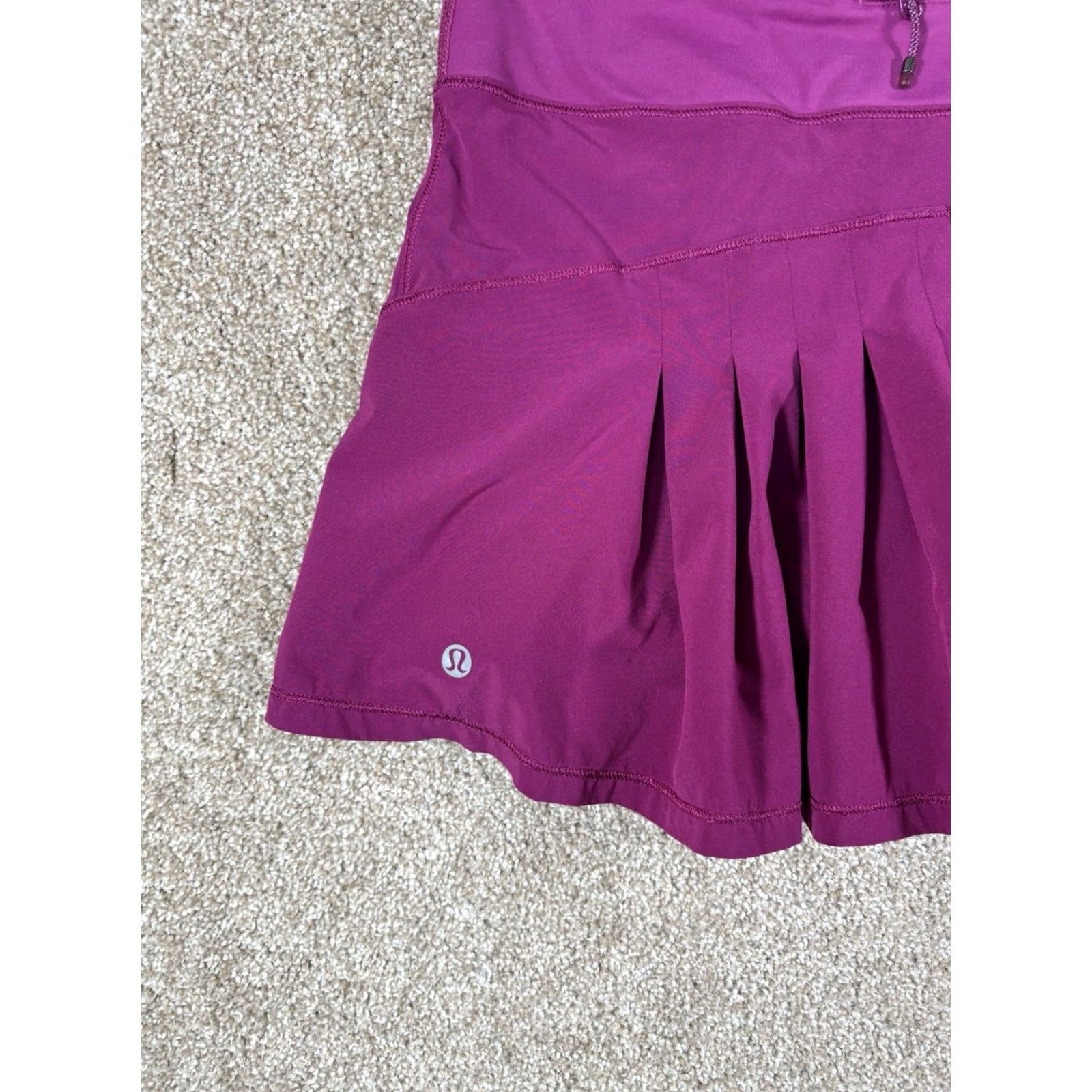 Lululemon Lululemon Speed Skirt Pleated Mini Skort Women's 10 Purple Ruffle Short Lined Skort Women 10 Purple Athleisure Size 32" / US 10 / IT 46 - 3 Thumbnail