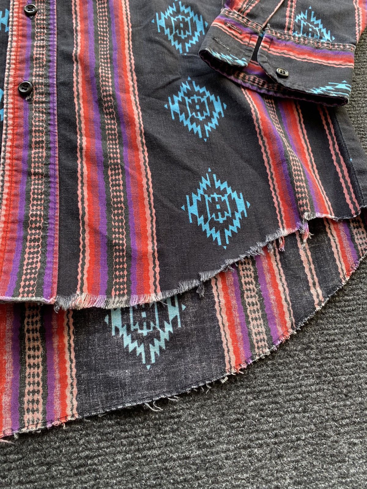 Wrangler 🔥80s Wrangler Brushpopper Western shirt pearl snap aztec xl Size US XL / EU 56 / 4 - 14 Thumbnail