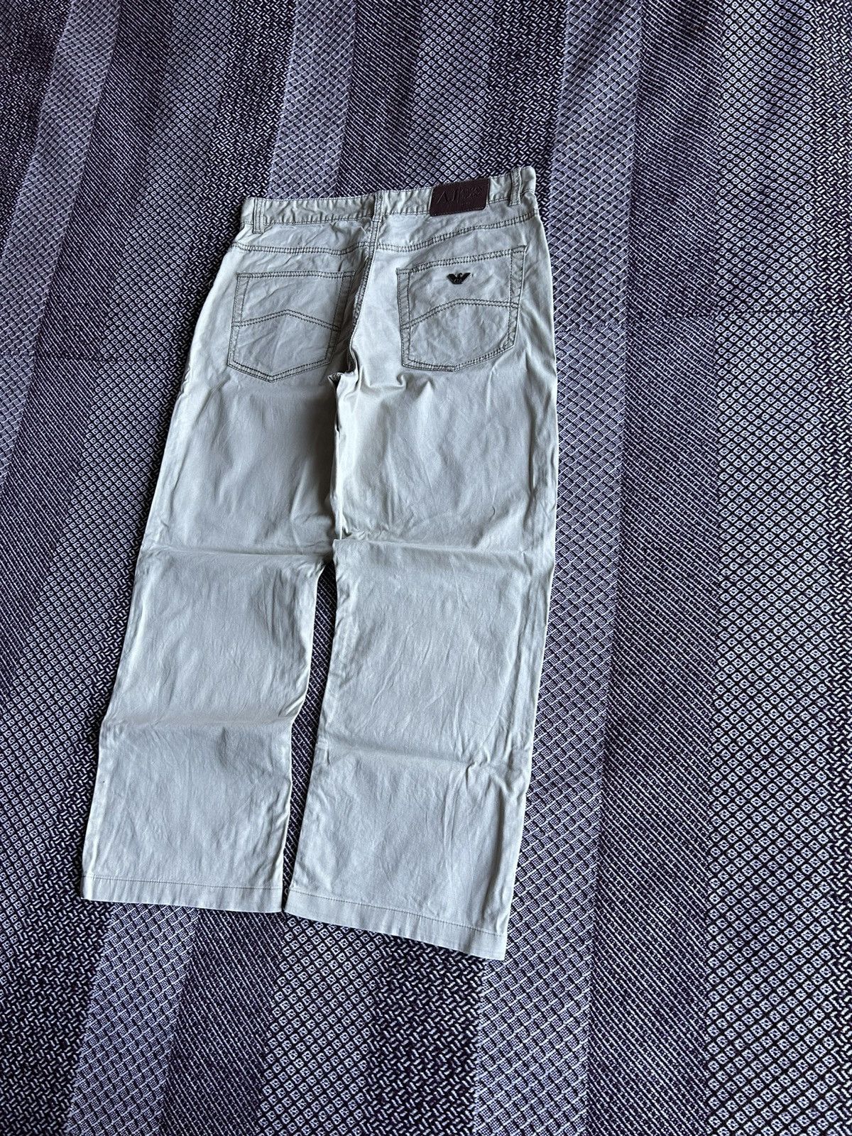 Armani × Vintage Vintage Armani Jeans Small Logo Solid Pants Size 32 Size US 32 / EU 48 - 2 Thumbnail