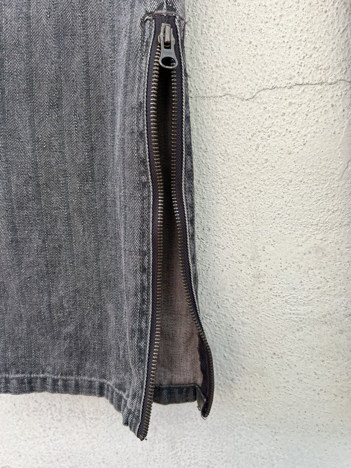 Kiminori Morishita Vintage Halb Japan Faded Border Stripe HBT Hem Flare Pant Size US 31 - 11 Thumbnail