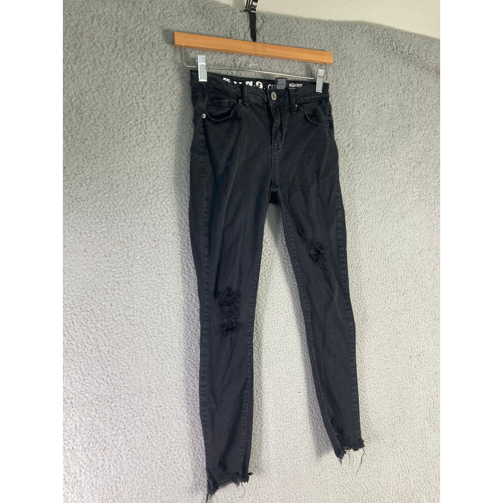 Other Women's Curvy High Rise Skinny Ankle Jeans Black Size 1 Size 22" - 7 Thumbnail