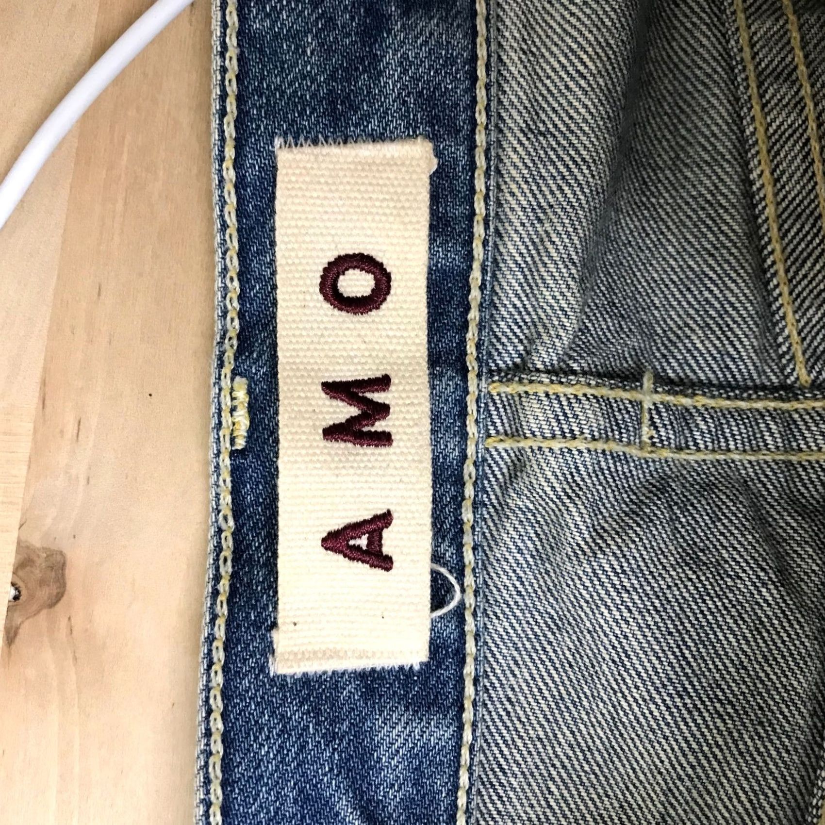 AMO AMO Loverboy Stargaze High Rise Straight Leg Raw Hem Jeans Blue Womens 26 Size 26" / US 2 / IT 38 - 7 Thumbnail