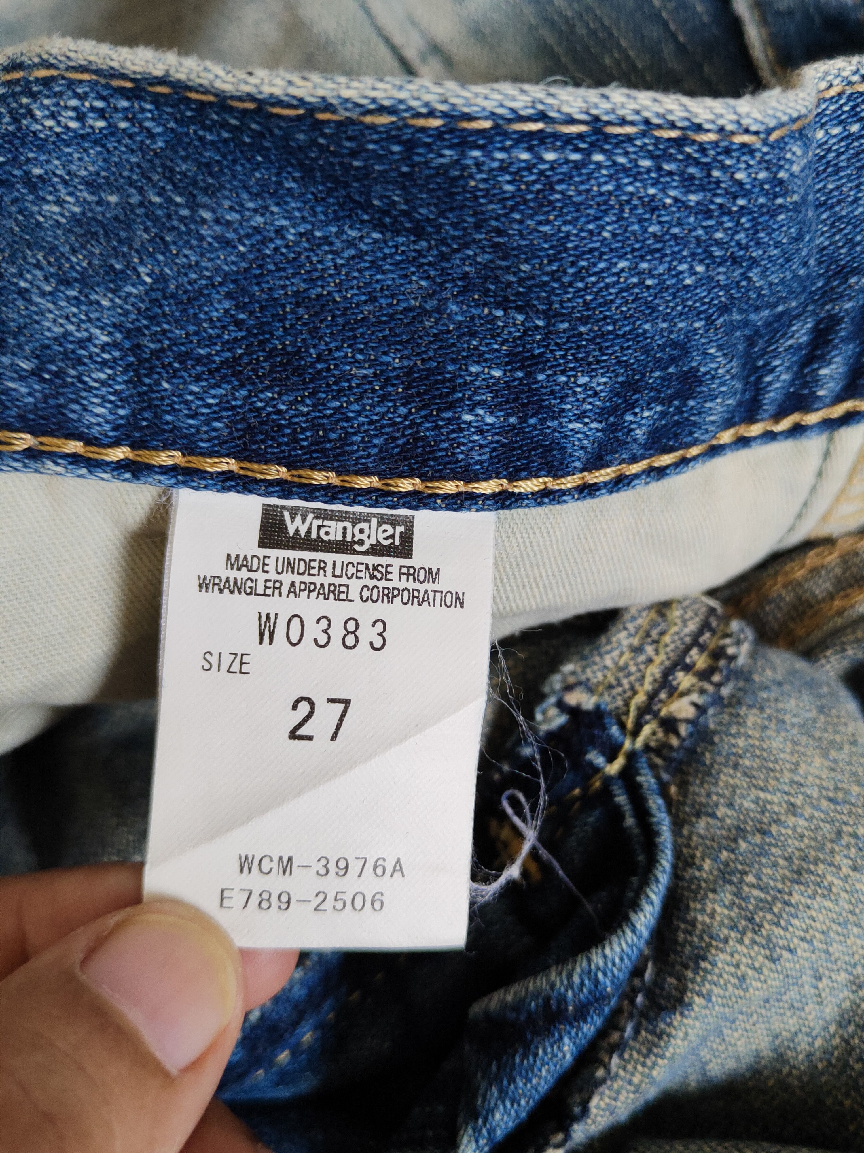 Japanese Brand Wrangler Blue Faded Distressed Ripped Jeans #S1631 Size US 28 / EU 44 - 17 Thumbnail