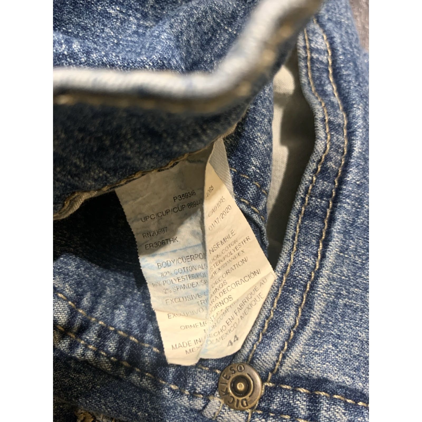 Dickies VINTAGE Dickies Men’s Cargo Denim Shorts Sz 44 Relaxed Fit Utility Workwear Blue 11-Inch Inseam Spring Summer Men Size US 44 / EU 60 - 3 Thumbnail