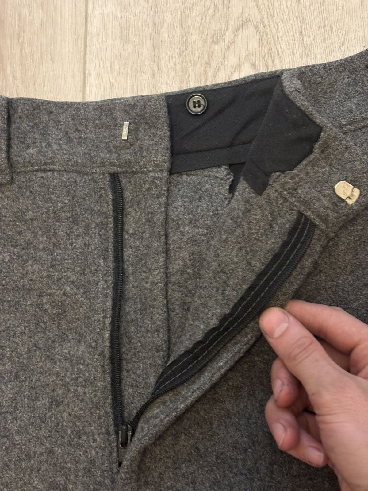 Woolrich Woolen Mills Vintage 1980s Woolrich high-waisted trousers in grey wool Size US 34 / EU 50 - 5 Thumbnail