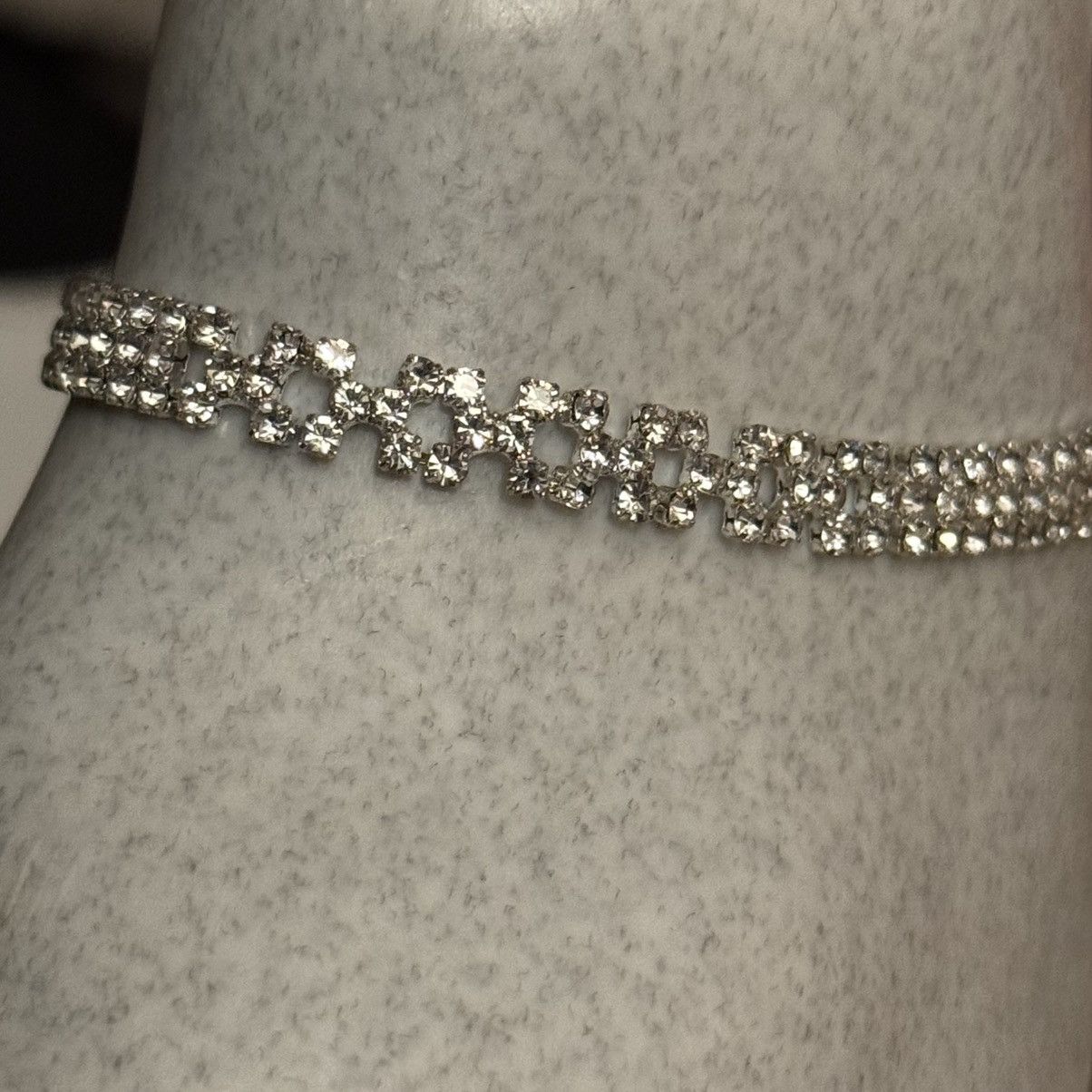 Other Christina Collection tone triple row rhinestone tennis ankle Size ONE SIZE - 3 Thumbnail