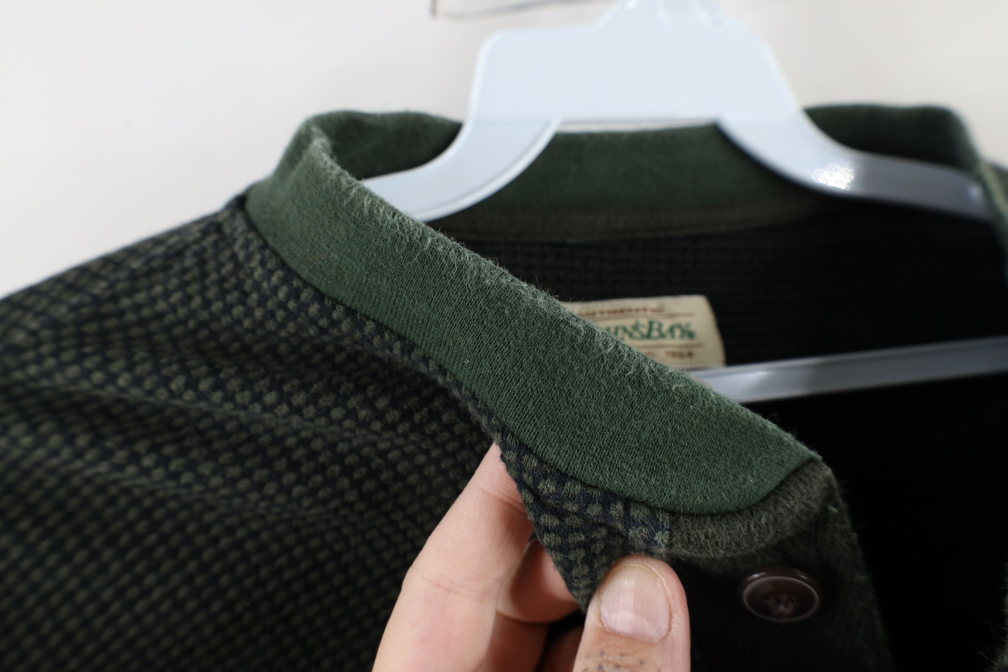 Vintage Vintage 90s Streetwear Thermal Waffle Knit Henley T-Shirt Size US L / EU 52-54 / 3 - 6 Thumbnail