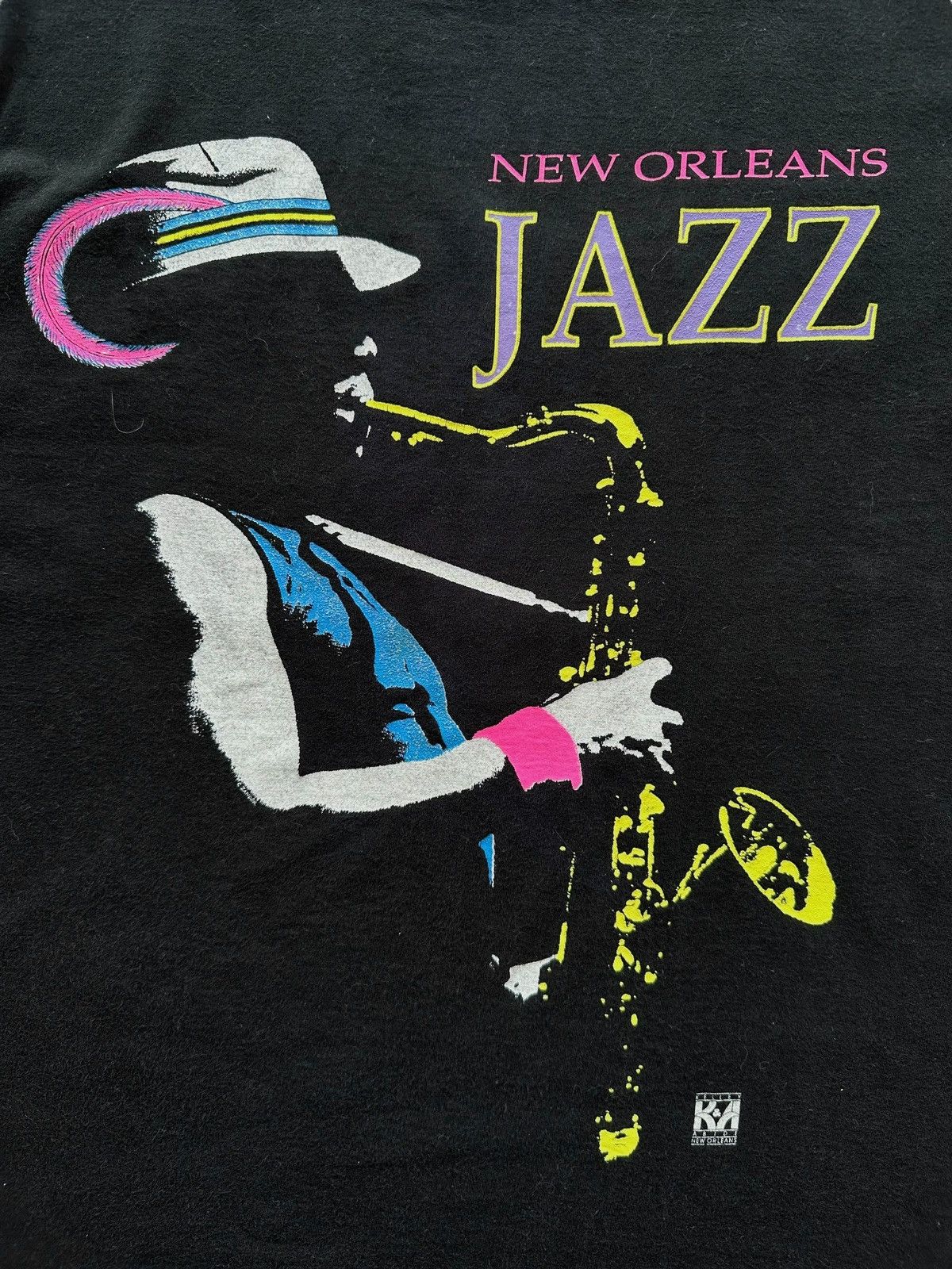 Vintage Vintage Kelley Abide New Orleans Jazz T Shirt Size US L / EU 52-54 / 3 - 2 Thumbnail