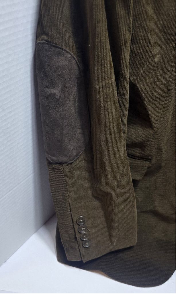 Adolfo Dominguez Adolfo Mens Blazer Sport Coat Button Casual 44R Corduroy Size 44R - 2 Thumbnail
