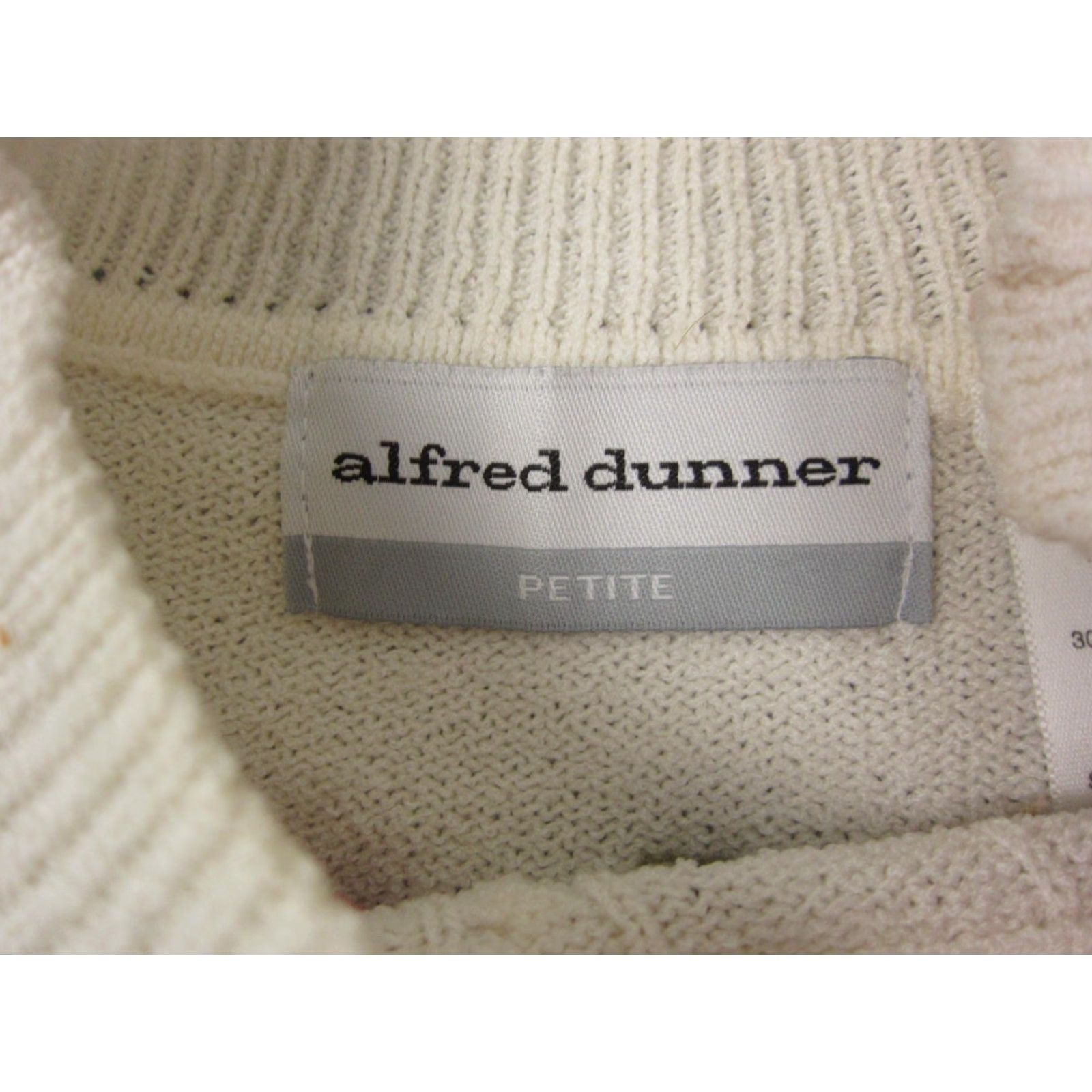 Vintage VINTAGE Alfred Dunner Sweater Womens PM Embroidered Floral Knit Mock Neck Pullover 90s Knit Ivory Overall Womens Size M / US 6-8 / IT 42-44 - 7 Thumbnail