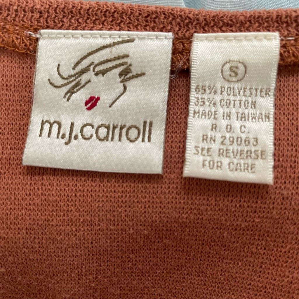 Vintage Vintage 90s MJ Carroll Terracotta Short Sleeve Button Front Shirt S Size S / US 4 / IT 40 - 5 Thumbnail