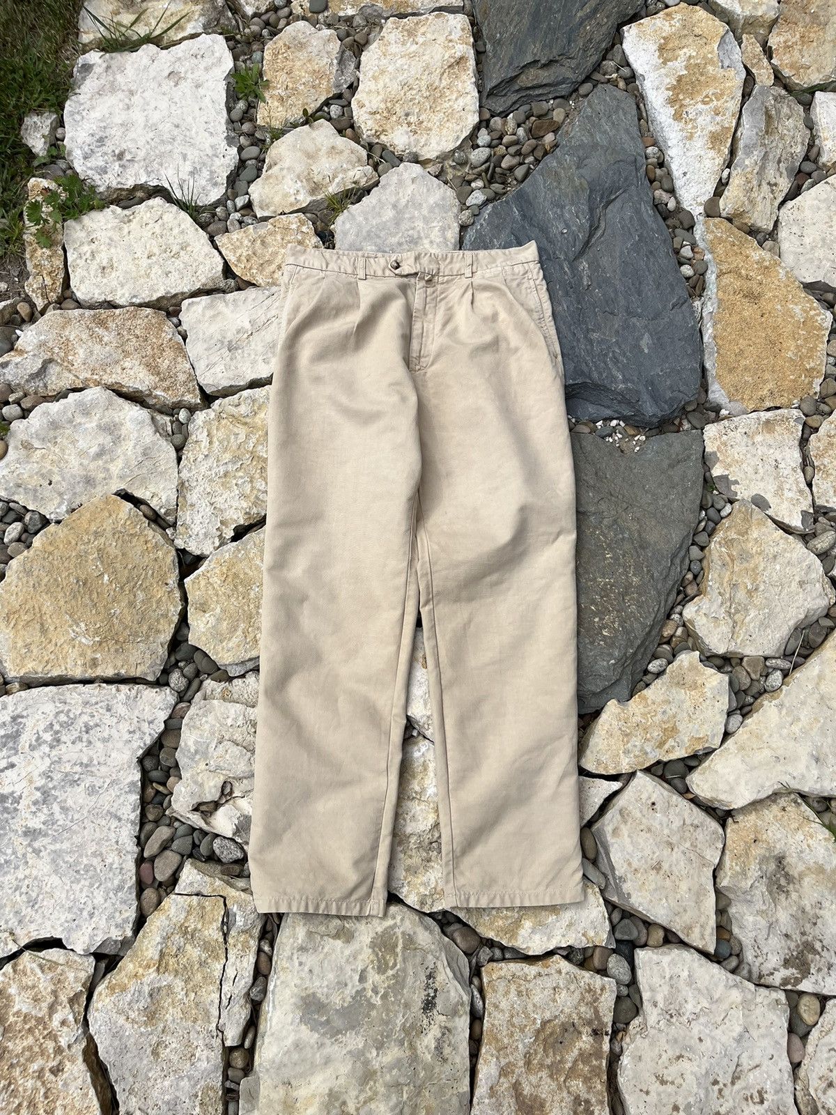 image of Loro Piana Linen Cotton Beige Pants Trousers 52 Old Money, Men's (Size 36)