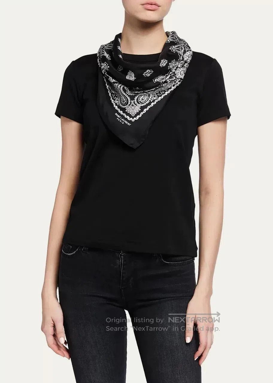 Saint Laurent Paris Saint Laurent Wool Square Scarf. Size ONE SIZE - 9 Thumbnail