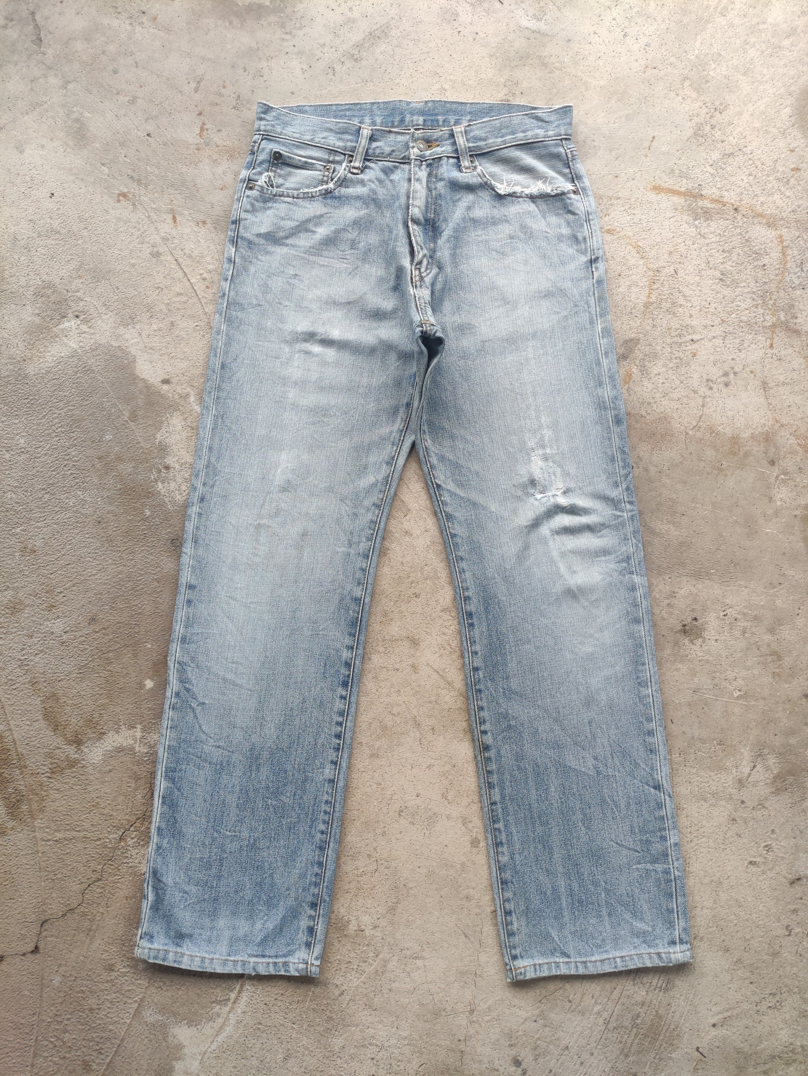 Japanese Brand Vintage Japanese Denim Distressed Faded Jean Size US 32 / EU 48 - 1 Thumbnail