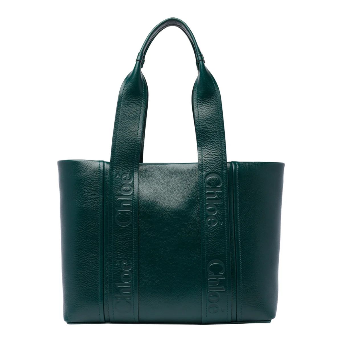 Chloe o1loc1c10425 Size:OS / Woody Medium Tote Bag in Boyish Green Size ONE SIZE - 1 Thumbnail