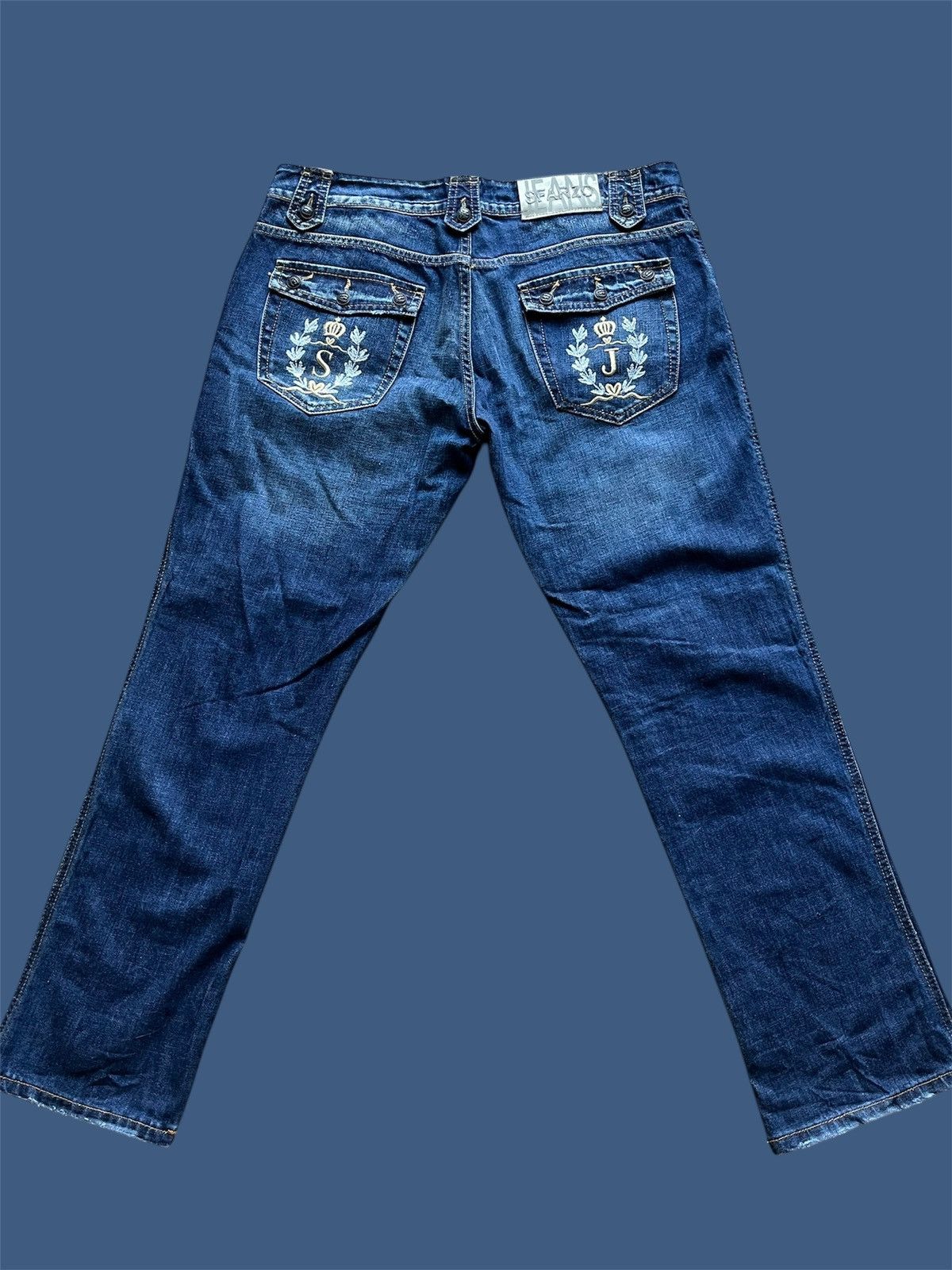 Other Sfarzo Vintage Embroidered Dark Wash Jeans Size 28" / US 6 / IT 42 - 1 Thumbnail