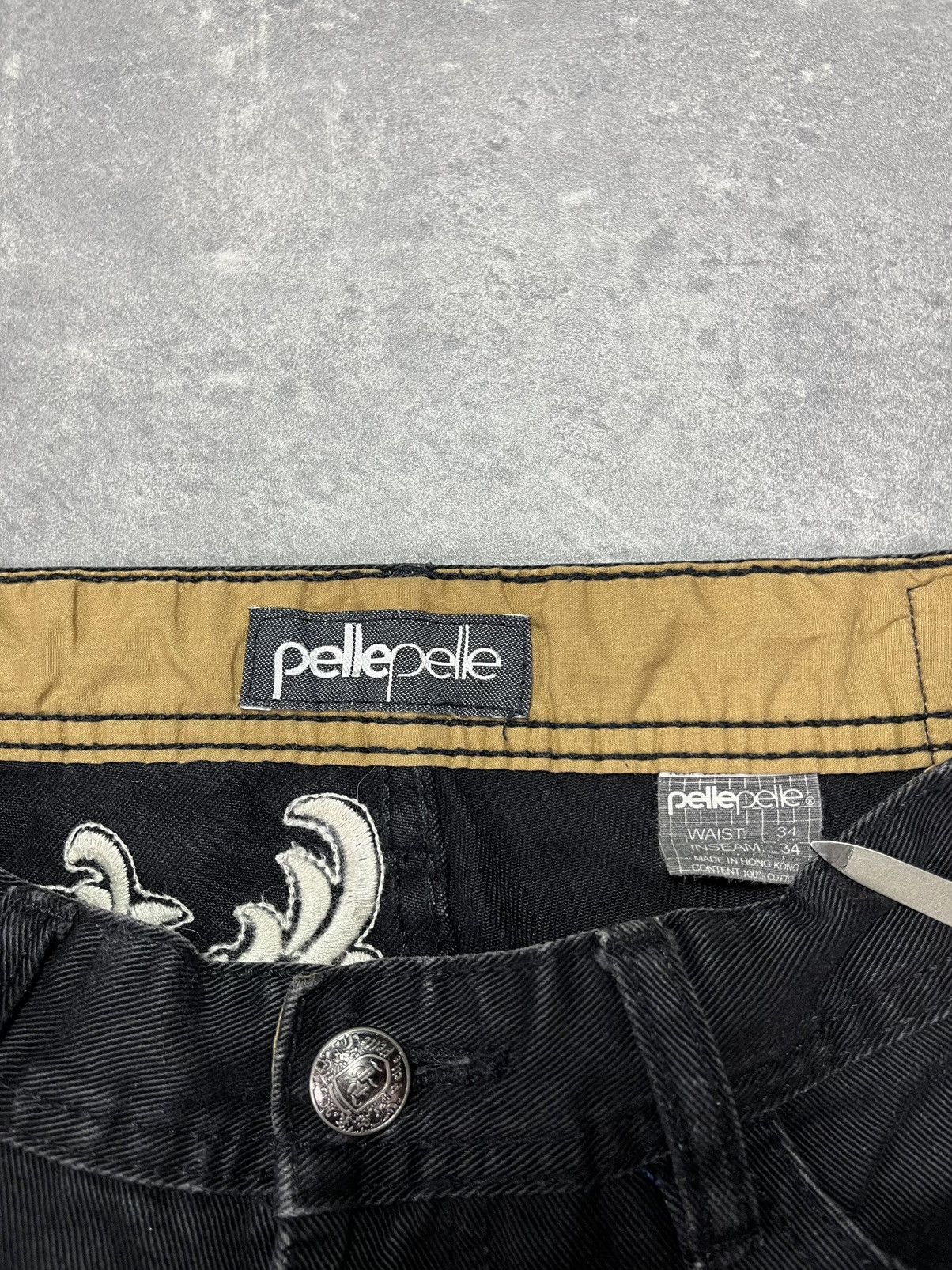 Pelle Pelle Pelle Pelle Baggy Embroidered Denim Jeans 34 Affliction Rare Size US 34 / EU 50 - 7 Thumbnail
