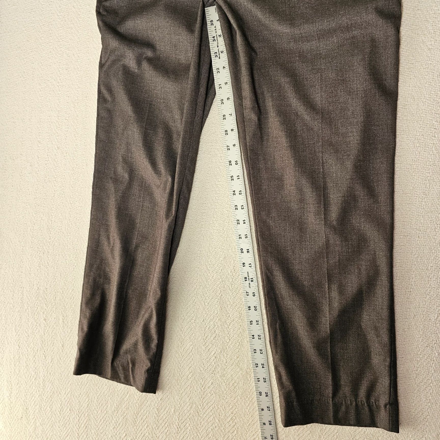 Perry Ellis Perry Ellis Pants Mens 34 x 29 Portfolio Slim Fit Dress Slacks Stretch Gray Portfolio Slim Fit Dress Slacks Brown? Wait. Size US 34 / EU 50 - 7 Thumbnail