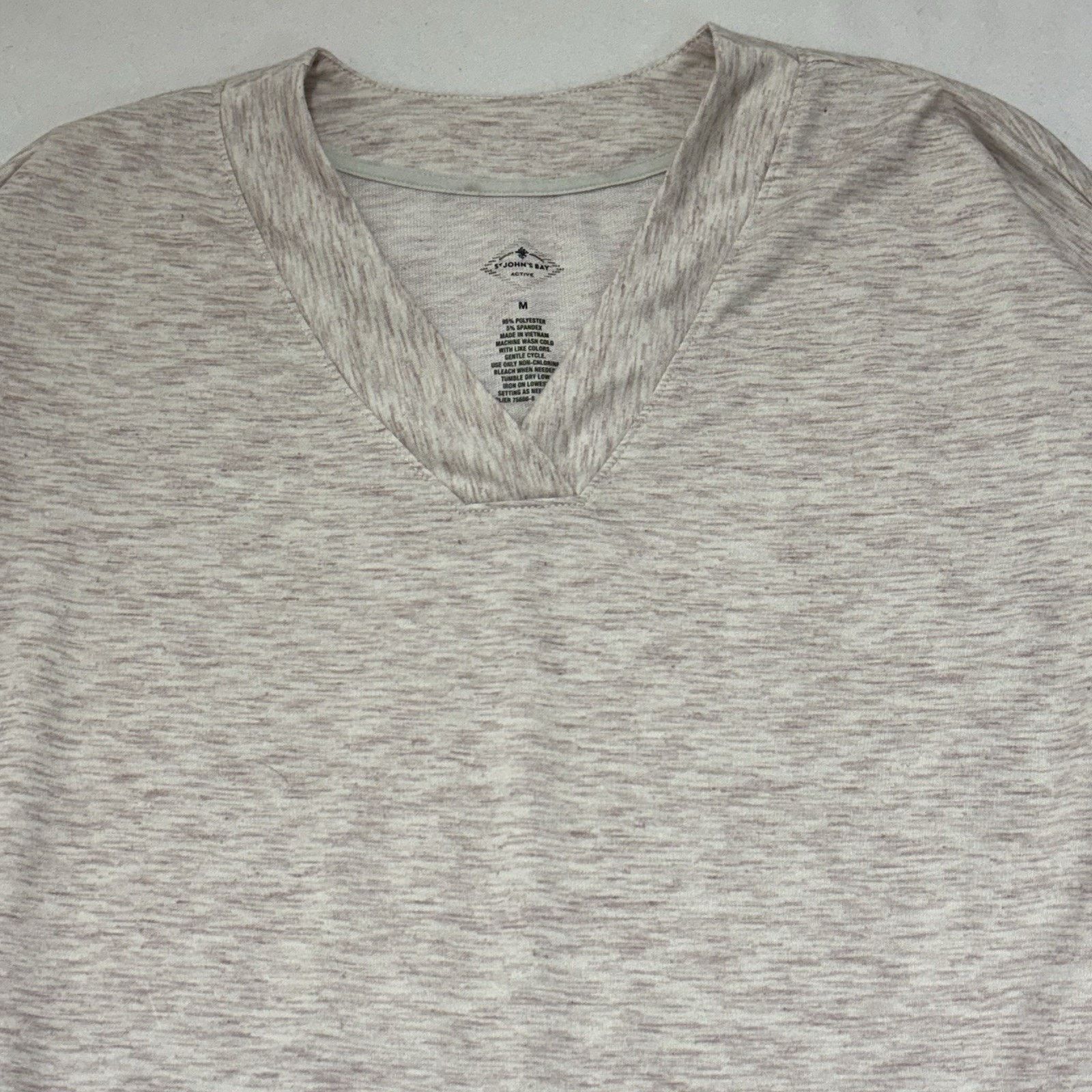 Other St. John's Bay Active Medium V-Neck Sweatshirt Beige Stretch Size M / US 6-8 / IT 42-44 - 2 Thumbnail