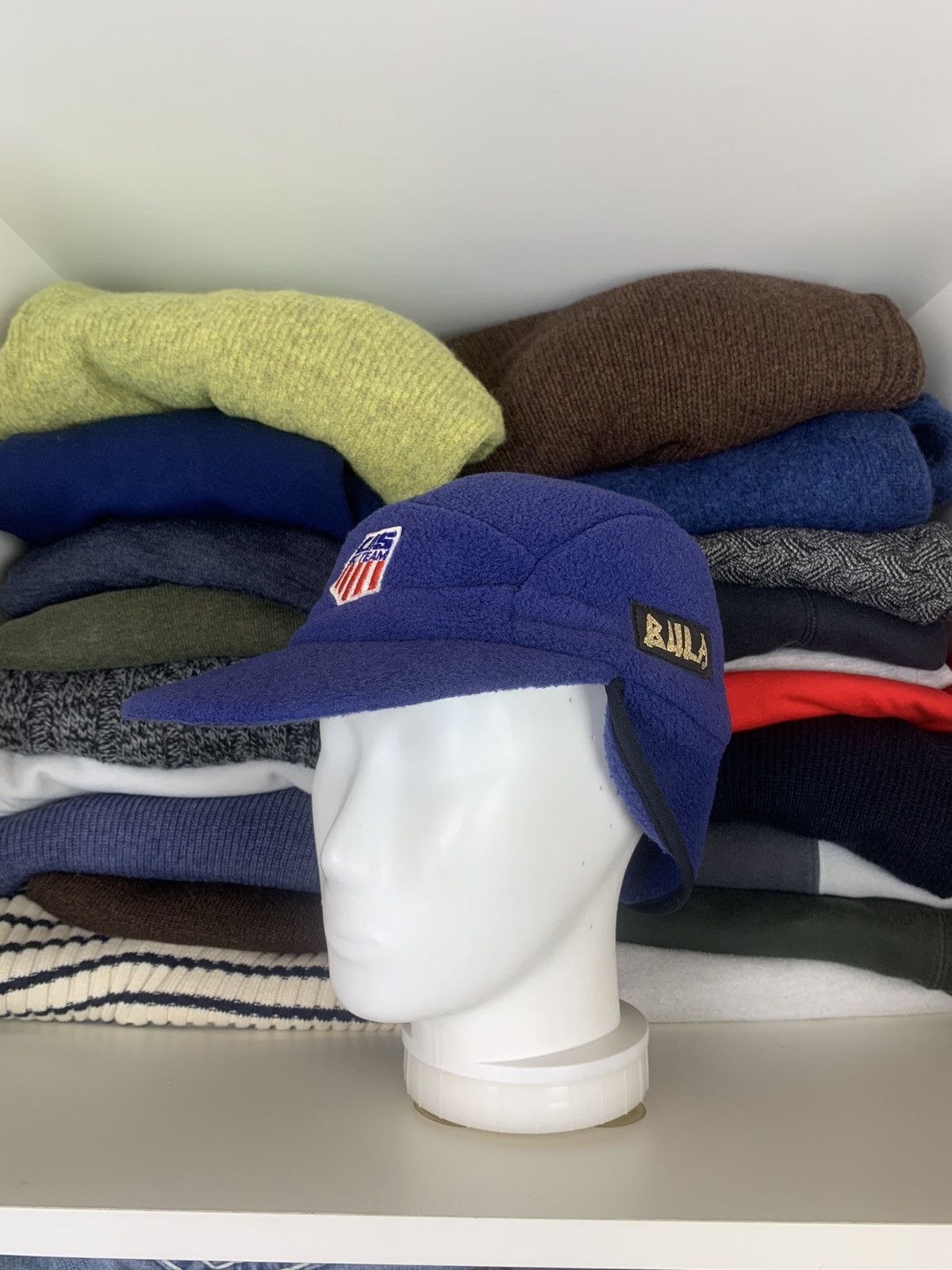 USA Olympics × Vintage Vintage Bula US Ski Team 2 in 1 Fleece Cap Hat Made in USA Size ONE SIZE - 1 Thumbnail