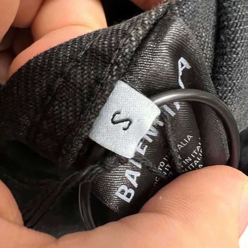 Balenciaga Balenciaga Black Denim Jacket with Logo Size US S / EU 44-46 / 1 - 5 Thumbnail