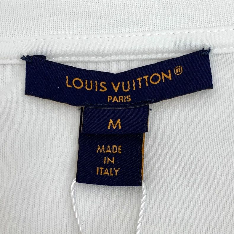 Louis Vuitton Louis Vuitton White logo embroidered cotton crewneck T-shi Size M / US 6-8 / IT 42-44 - 5 Thumbnail
