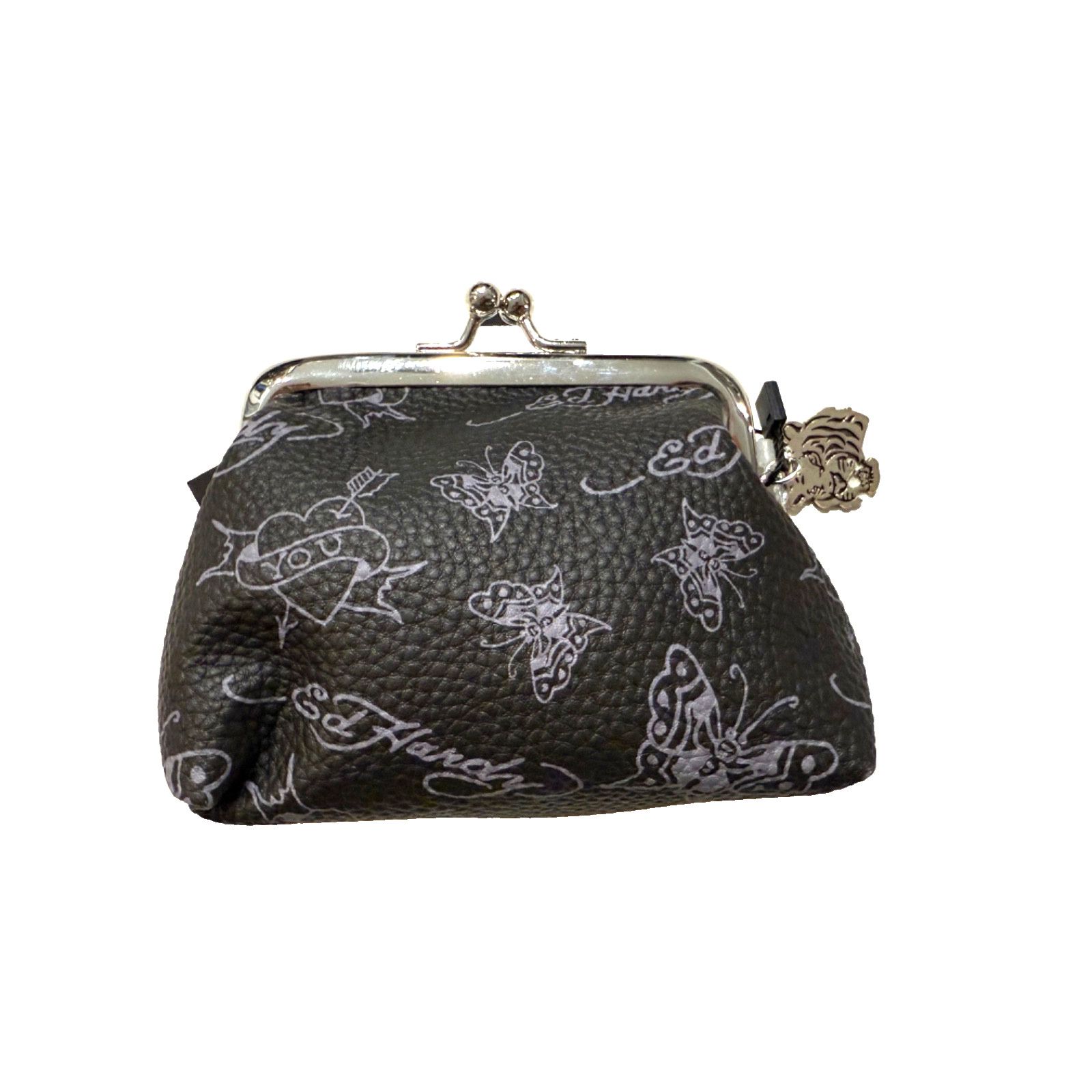 Ed Hardy Ed Hardy Crossbody Bag Black Tiger Butterfly Kiss Lock NWT Size ONE SIZE - 5 Thumbnail