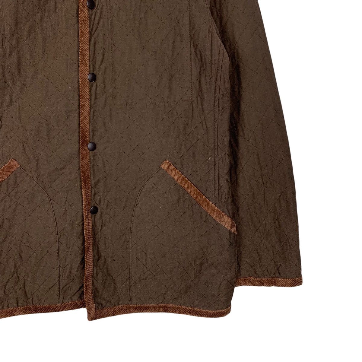 Japanese Brand JUNMEN Collared Quilt Snap Button Brown Jacket #2106-C92 Size US M / EU 48-50 / 2 - 4 Thumbnail