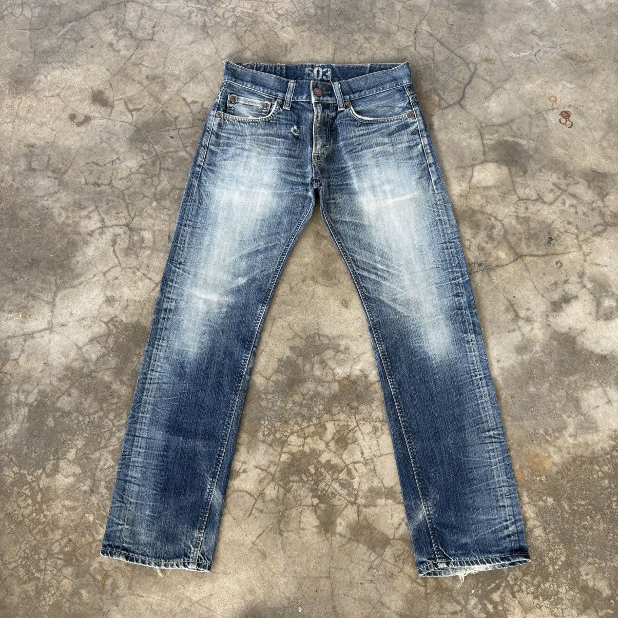 Edwin W33x31.5 Vintage Edwin 503 Faded Mud Wash Denim Jean Size US 33 - 1 Thumbnail