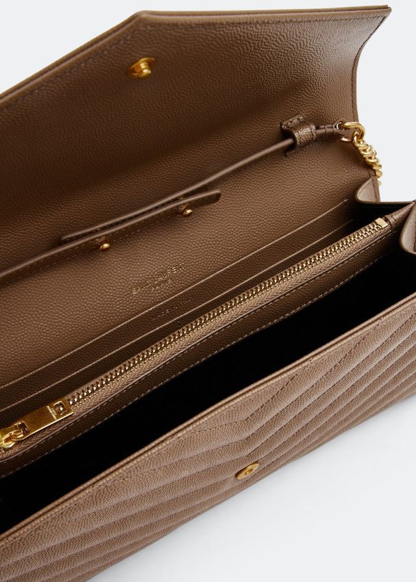 Saint Laurent Paris o1s1wg110125 377828 Size: OS / Leather Chain Wallet in Beige Size ONE SIZE - 4 Thumbnail