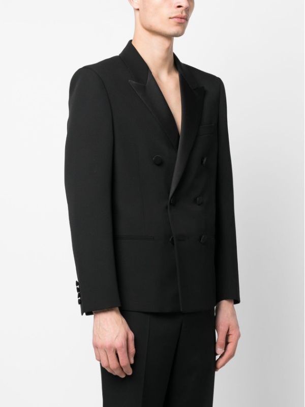 Saint Laurent Paris o1bcso1str1024 Veste 6 Boutons Jacket in Black Size US M / EU 48-50 / 2 - 2 Thumbnail