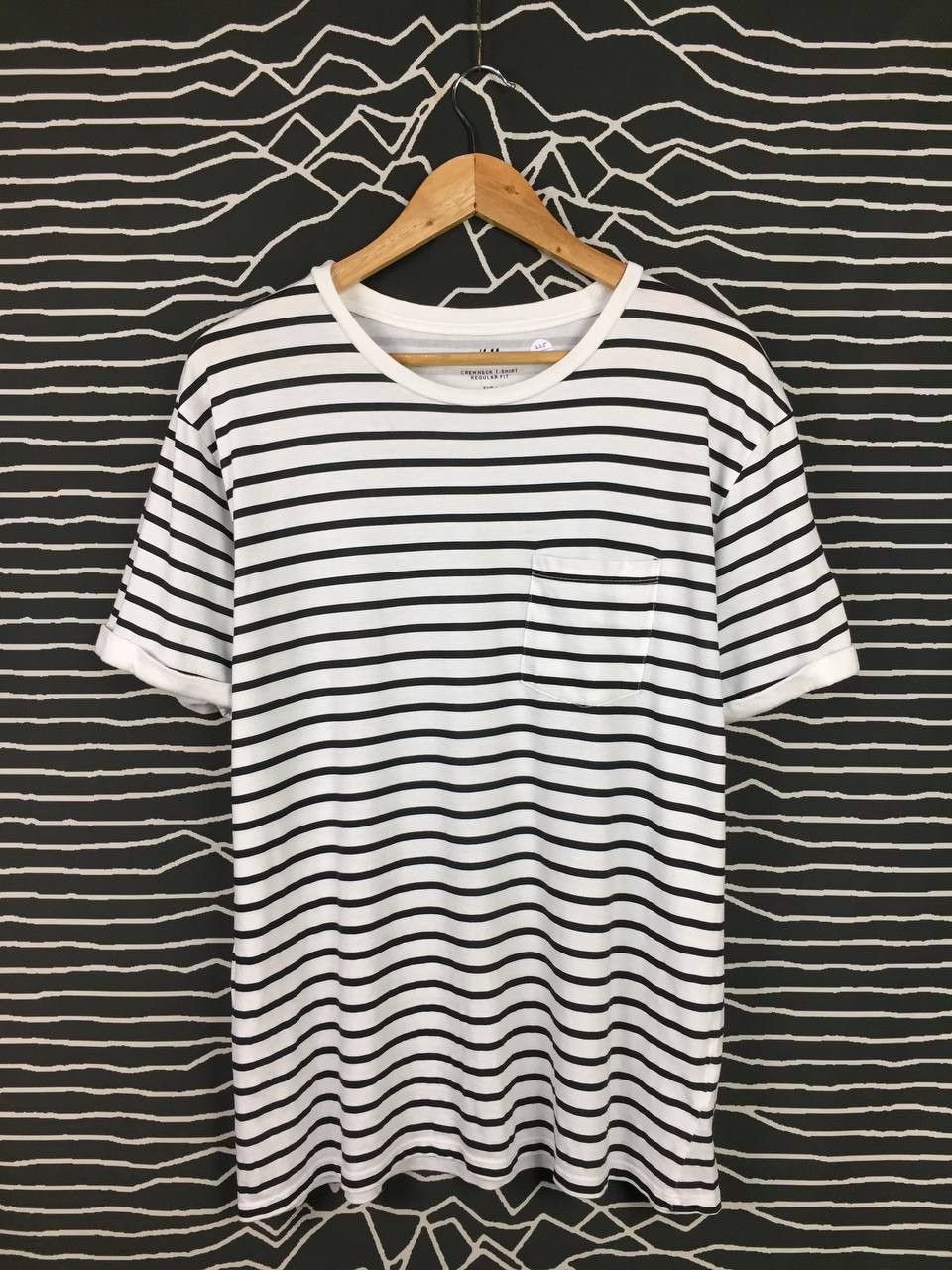 H&M H&M Crewneck Regular Fit Striped Pocket Tee Size US L / EU 52-54 / 3 - 2 Thumbnail