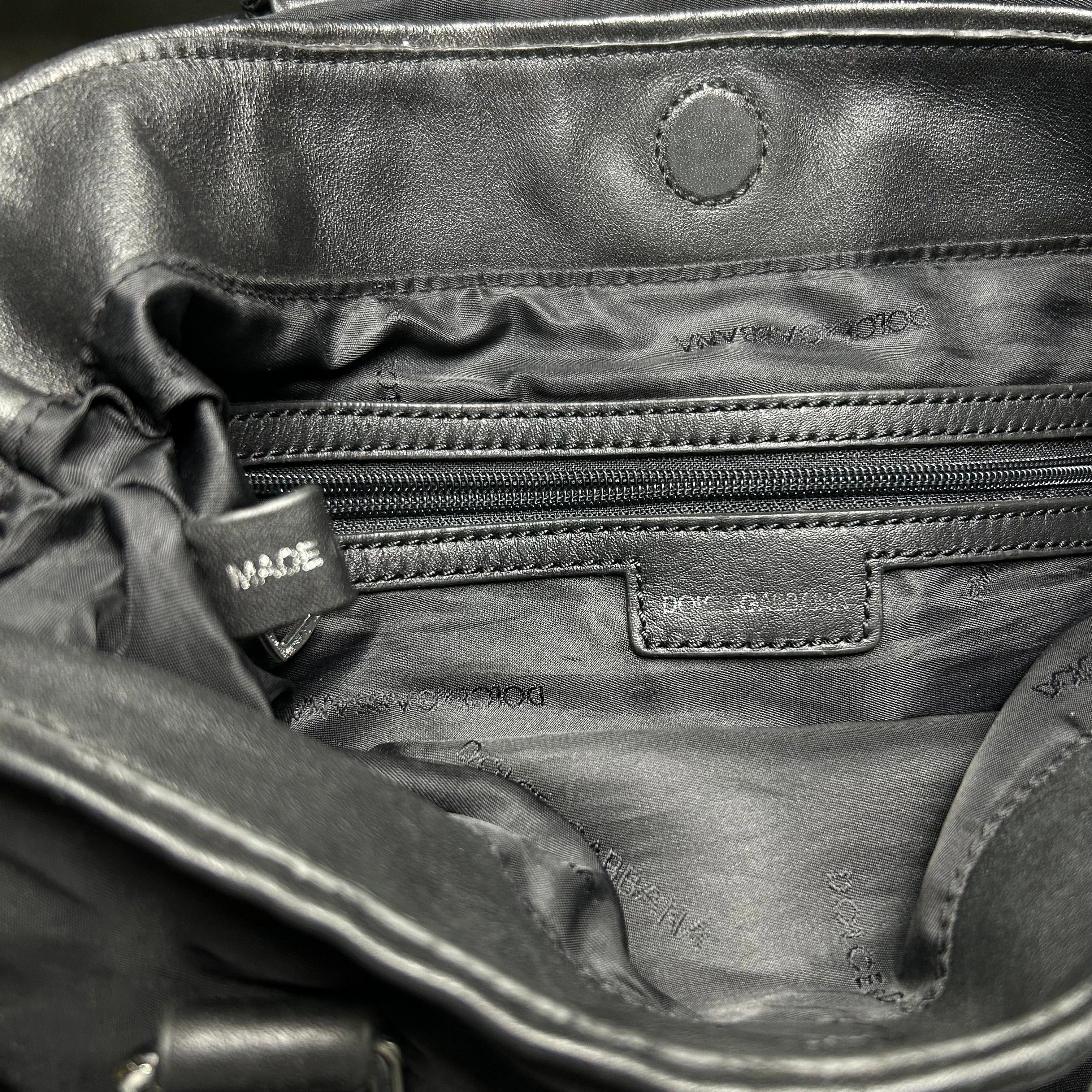 Dolce & Gabbana Dolce & Gabbana Black Nylon Leather Bag Size ONE SIZE - 7 Thumbnail