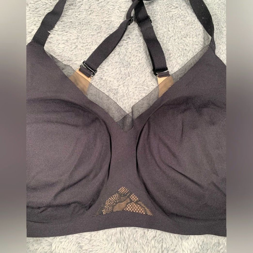Vintage Honeylove crossover Black Lace Women's Bra Large Size ONE SIZE - 3 Thumbnail