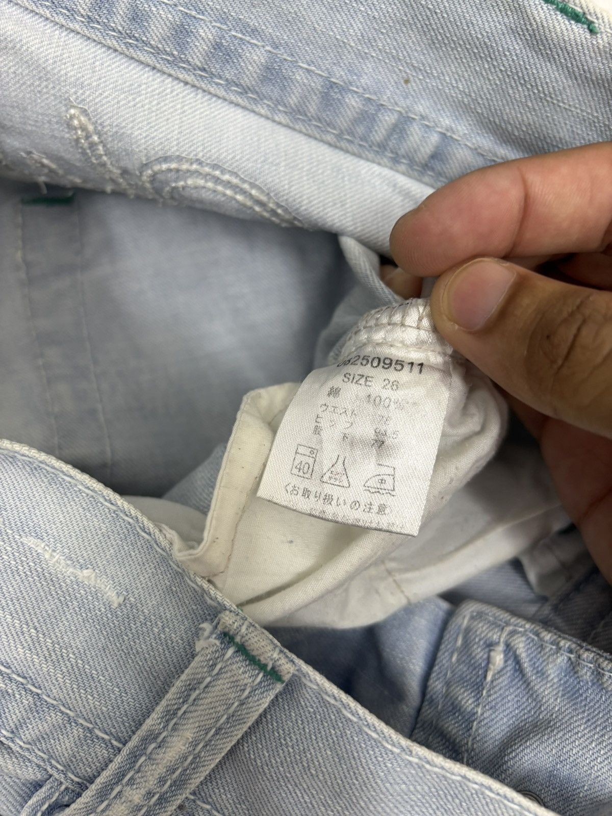 Hysteric Glamour × Japanese Brand RARE‼️BLUEMOONBLUE BLUE WASHED DISTRESSED DENIM JEANS Size 28" / US 6 / IT 42 - 13 Thumbnail