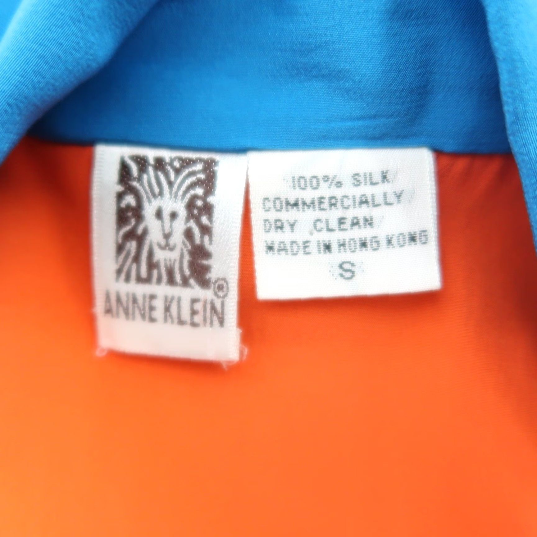 Anne Klein VINTAGE Anne Klein Blazer Jacket Silk Blue 90s Small Women Slim? Size S / US 4 / IT 40 - 5 Thumbnail