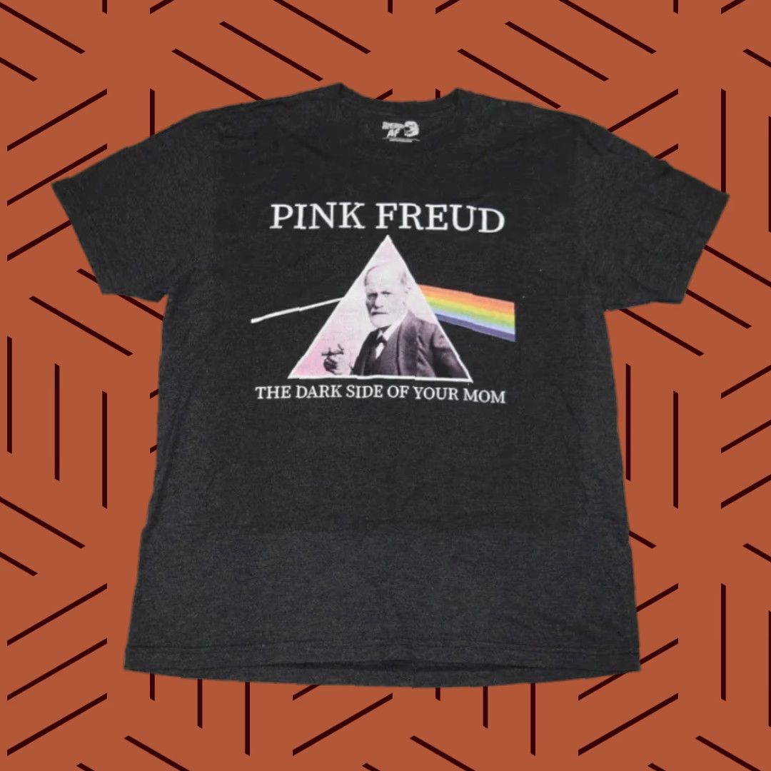Vintage AMERICAN AF T-Shirt Gray Adult Large Logo USA Parody Freud Pink Floyd Funny Mens Size US L / EU 52-54 / 3 - 1 Thumbnail
